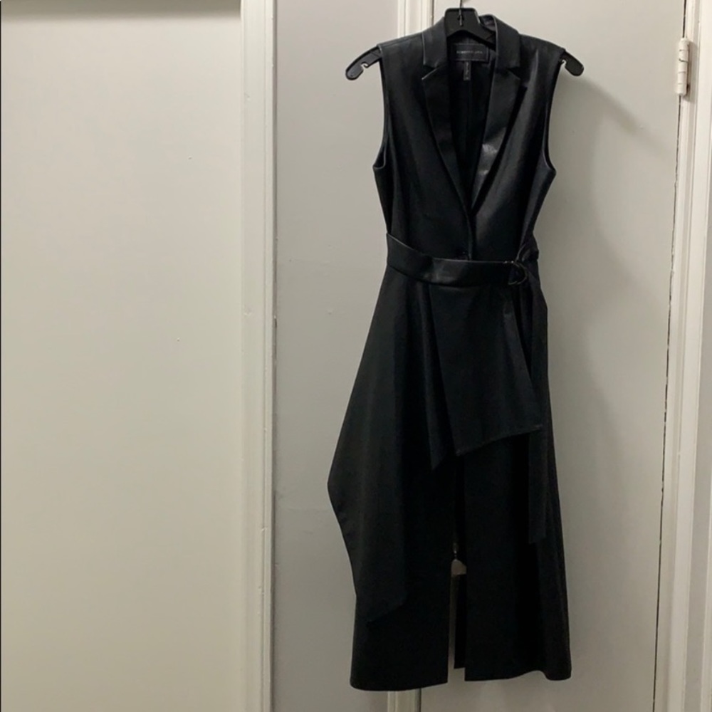 BCBG Faux Leather Vest